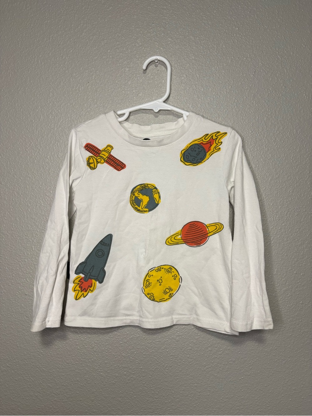 DOT Australia Space Print Long Sleeve Tee Kids Size 4